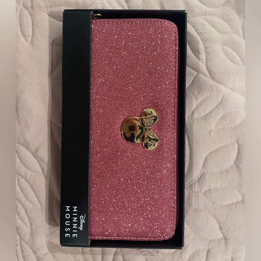 glitter minnie mouse wallet